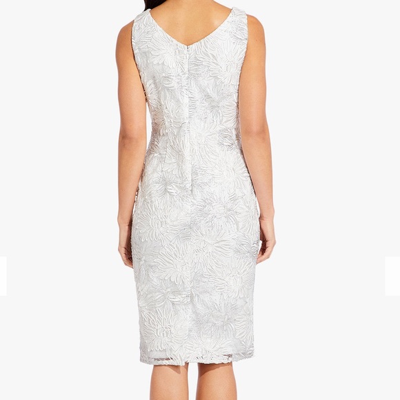 Adrianna Papell Metallic Soutache Dress Sz 6 & 8 - Picture 3 of 8